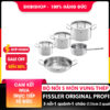 Bộ nồi Fissler Original Profi 5 món vung thép kèm quánh và chảo 2 quai 28cm made in Germany
