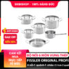 Bộ nồi Fissler Profi 6 món vung thép kèm quánh và chảo 2 quai 24cm