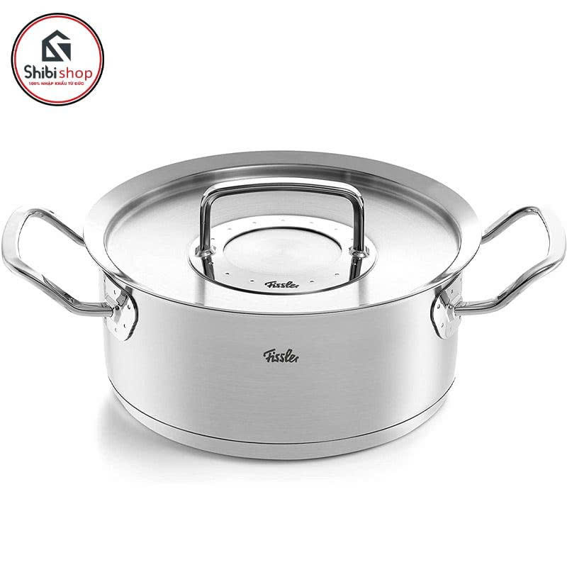 Bộ nồi Fissler Profi 6 món vung thép kèm quánh và chảo 2 quai 24cm made in Germany - Ảnh 4