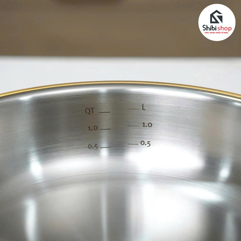 Chảo inox 2 quai Fissler Pure 24cm-28cm made in Germany - Ảnh 10