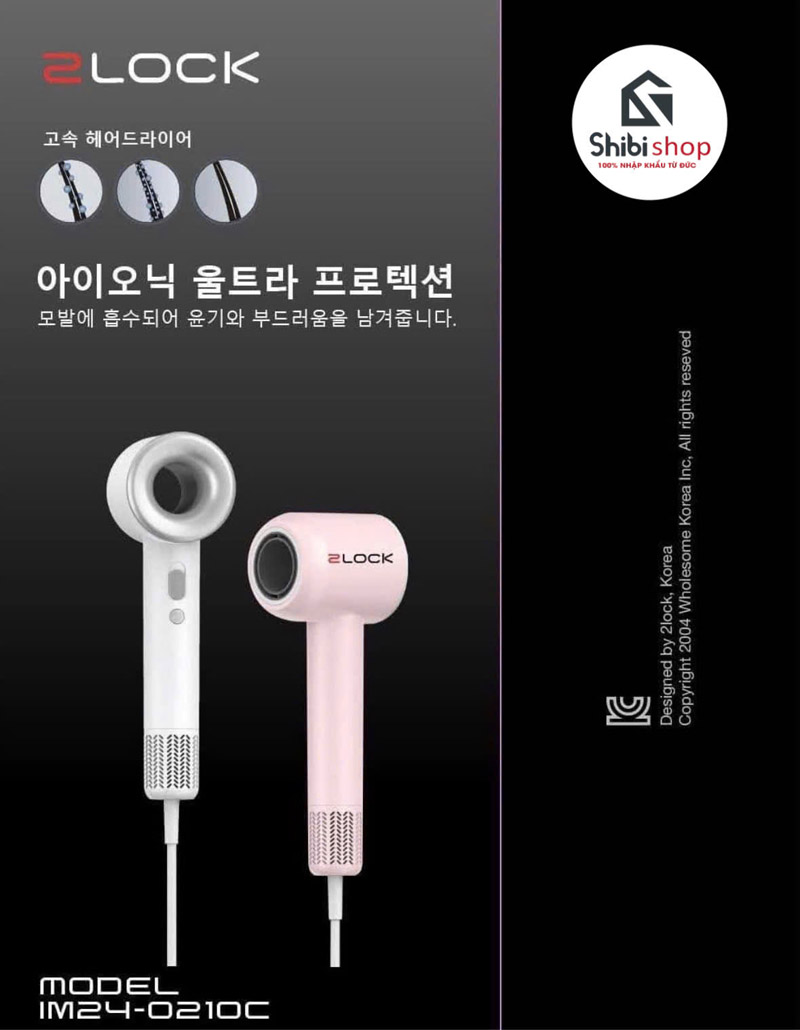 Máy sấy tóc 2LOCK KOREA 1800W - Ảnh 9
