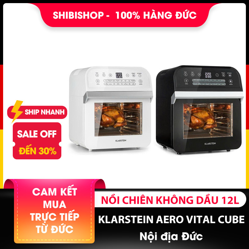 Nồi chiên không dầu KLARSTEIN AERO VITAL CUBE dung tích 12L
