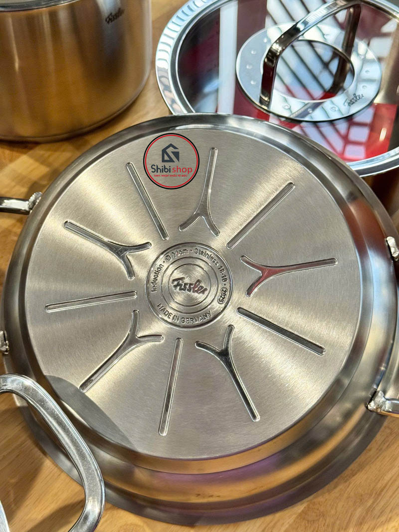 Bộ nồi FISSLER ORIGINAL PROFI vung kính 4 nồi 1 chảo 2 quai Ø24cm - Ảnh 9
