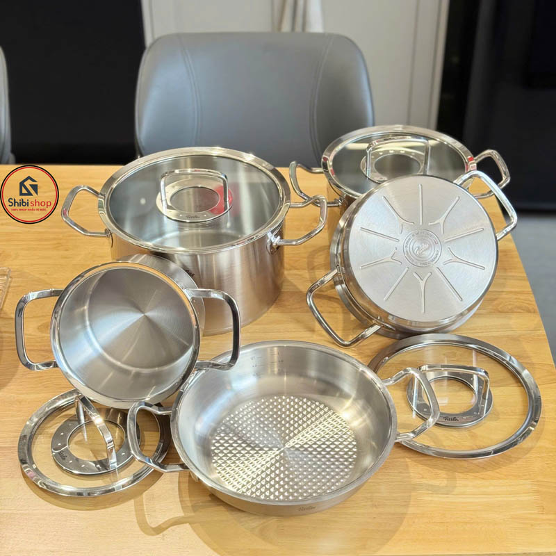 Bộ nồi FISSLER ORIGINAL PROFI vung kính 4 nồi 1 chảo 2 quai Ø24cm - Ảnh 6