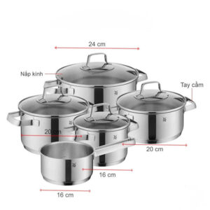 Alternative view of Bộ nồi WMF BELMONTE 5 món nắp kính cường lực cao cấp