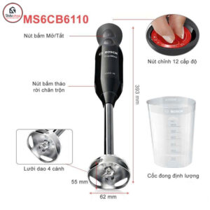 Alternative view of Máy xay cầm tay Bosch MS6CB6110 công suất 1000W