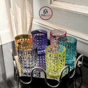 Alternative view of Bộ 6 cốc pha lê Bohemia Diamond Tumbler full màu 230ml sản xuất tại cộng hoà Séc