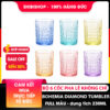 Bộ 6 cốc pha lê Bohemia Diamond Tumbler full màu 230ml sản xuất tại cộng hoà Séc