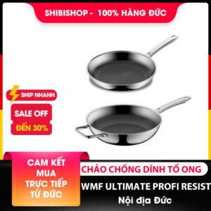 Chảo chống dính tổ ong WMF ULTIMATE PROFI RESIST size Ø24cm-Ø28cm-Ø28cm sâu lòng