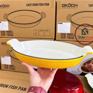 Chảo gang GKÖCH FD24C OVAL phủ men sứ cao cấp - Ảnh 4