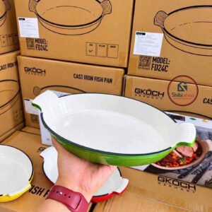 Chảo gang GKÖCH FD24C OVAL phủ men sứ cao cấp - Ảnh 3