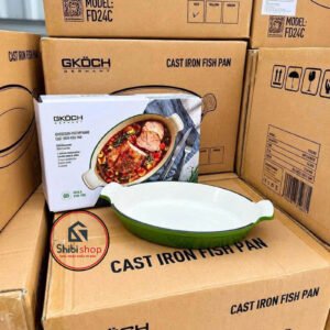 Chảo gang GKÖCH FD24C OVAL phủ men sứ cao cấp - Ảnh 5