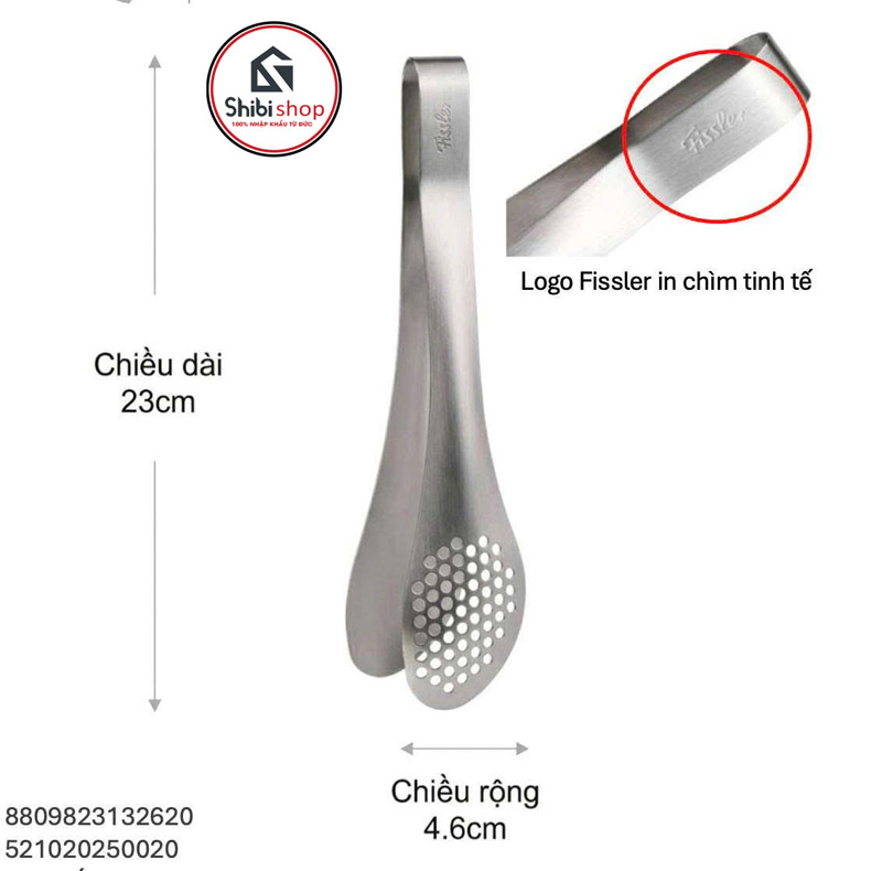 Kẹp gắp Fissler 23cm chất liệu thép không gỉ cao cấp - Ảnh 2